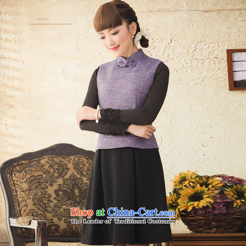 A Pinwheel Without Wind Nga is Yat Mock-neck leave two vest skirt wear skirts? gross China wind autumn and winter dresses 2015 M, Yat archaeologist makes blue , , , shopping on the Internet