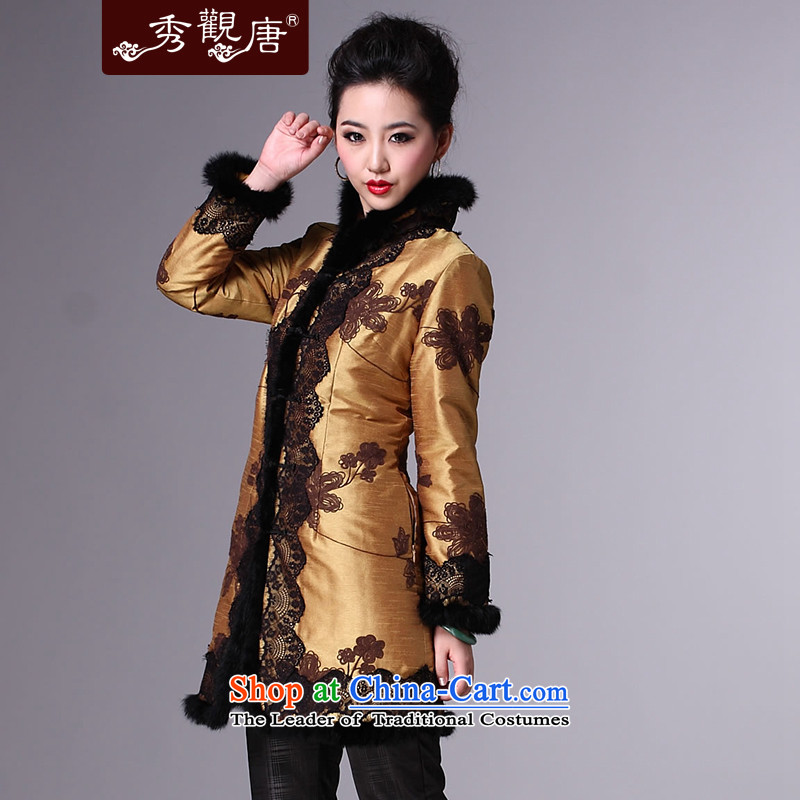 Sau Kwun Tong Xiang Yun Qiankun Tang dynasty women for winter 2014 new mother coat national blouses TM3940 XXXL, yellow-soo jacket Kwun Tong shopping on the Internet has been pressed.