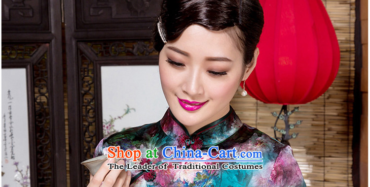 The seal of the autumn and winter 2015 new heavyweight Silk Cheongsam art stamp improvements banquet Ms. everyday dress picture color qipao S picture, prices, brand platters! The elections are supplied in the national character of distribution, so action, buy now enjoy more preferential! As soon as possible.