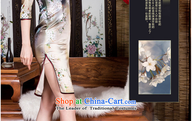Seal of the Fall 2015) cuff heavyweight Silk Cheongsam 7 Improved temperament cheongsam dress cuff picture color L photo, prices, brand platters! The elections are supplied in the national character of distribution, so action, buy now enjoy more preferential! As soon as possible.