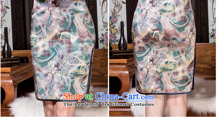 Seal of 2014 heavyweight silk in 7 Cuff Silk Cheongsam Shanghai republic of korea wind, herbs extract pictures color S pictures cheongsam, prices, brand platters! The elections are supplied in the national character of distribution, so action, buy now enjoy more preferential! As soon as possible.