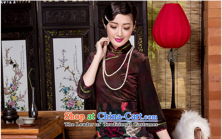 The seal of the autumn and winter 2015 new daily improved annual qipao really scouring pads positioning stamp retro cheongsam dress photo color pictures, prices, XL brand platters! The elections are supplied in the national character of distribution, so action, buy now enjoy more preferential! As soon as possible.