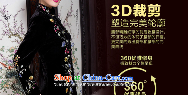 The Seal of 2015 autumn and winter flower embroidery velvet jacket of nostalgia for the middle-aged Chinese ethnic moms clothes with Tang-pack Black M picture, prices, brand platters! The elections are supplied in the national character of distribution, so action, buy now enjoy more preferential! As soon as possible.