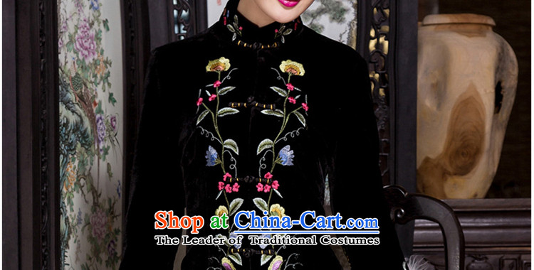 The Seal of 2015 autumn and winter flower embroidery velvet jacket of nostalgia for the middle-aged Chinese ethnic moms clothes with Tang-pack Black M picture, prices, brand platters! The elections are supplied in the national character of distribution, so action, buy now enjoy more preferential! As soon as possible.