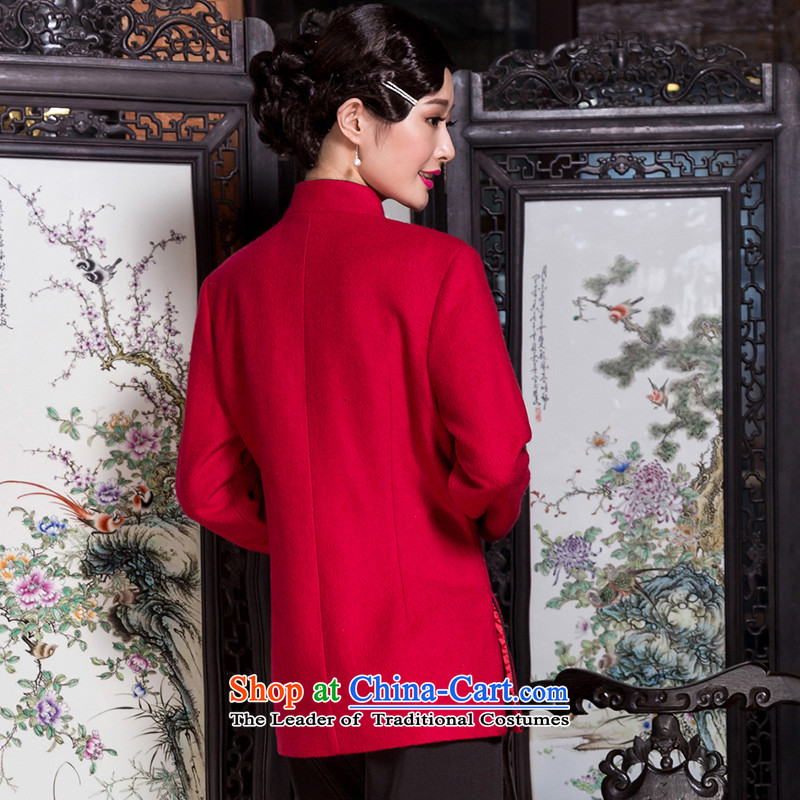 The Seal of 2015 winter embroidery Tang blouses, older women's mother retro national wind jacket gross large red L? the seal of , , , shopping on the Internet