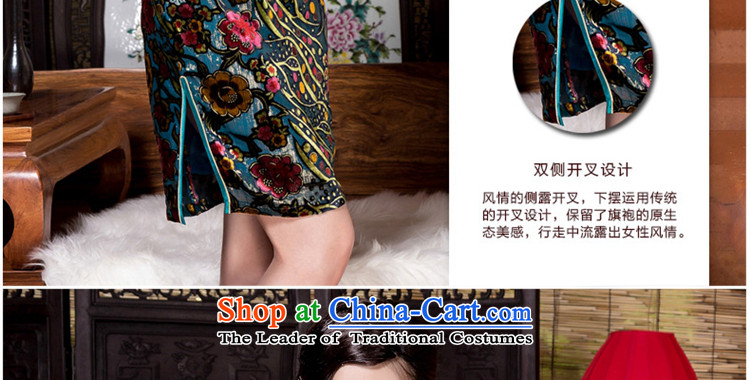 Seal of new Fall 2015 retro ethnic cheongsam dress Ms. silk burned down improved color picture skirt qipao XXL picture, prices, brand platters! The elections are supplied in the national character of distribution, so action, buy now enjoy more preferential! As soon as possible.