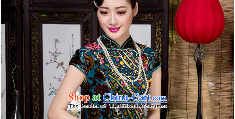 Seal of new Fall 2015 retro ethnic cheongsam dress Ms. silk burned down improved color picture skirt qipao XXL picture, prices, brand platters! The elections are supplied in the national character of distribution, so action, buy now enjoy more preferential! As soon as possible.