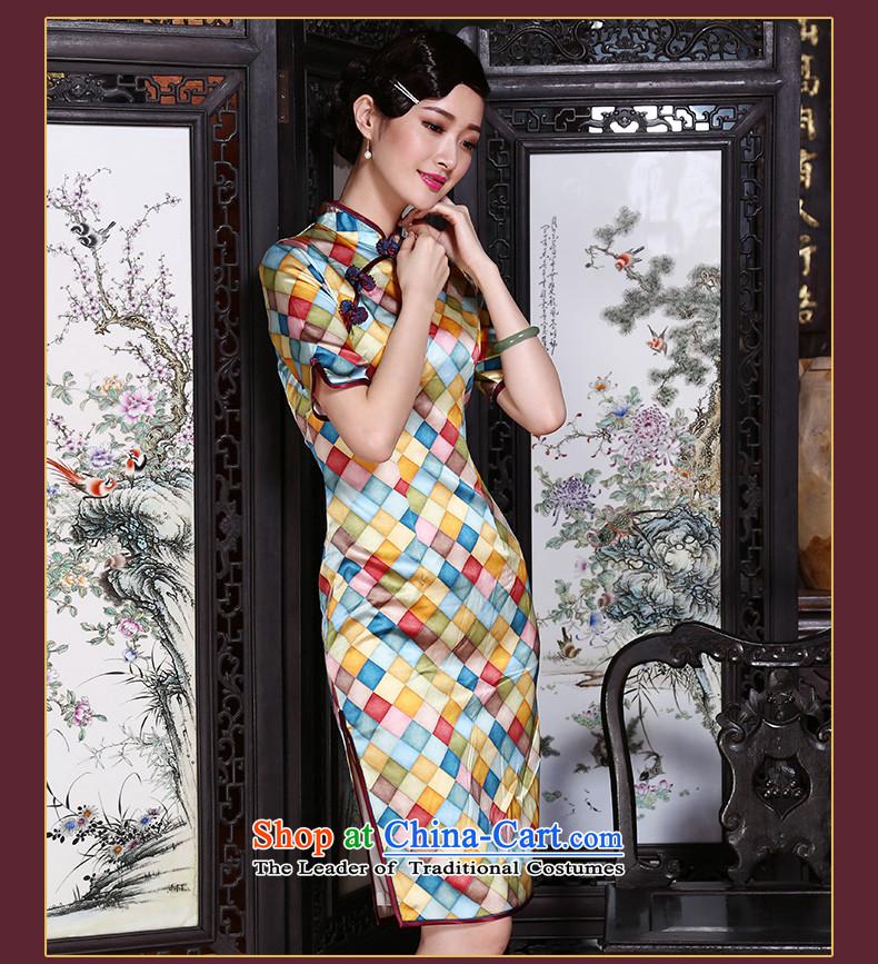 Seal of the Republic of Korea, New autumn 2015 style sub heavyweight silk cheongsam dress qipao daily Ms. banquet picture color pictures, prices, XXL brand platters! The elections are supplied in the national character of distribution, so action, buy now enjoy more preferential! As soon as possible.