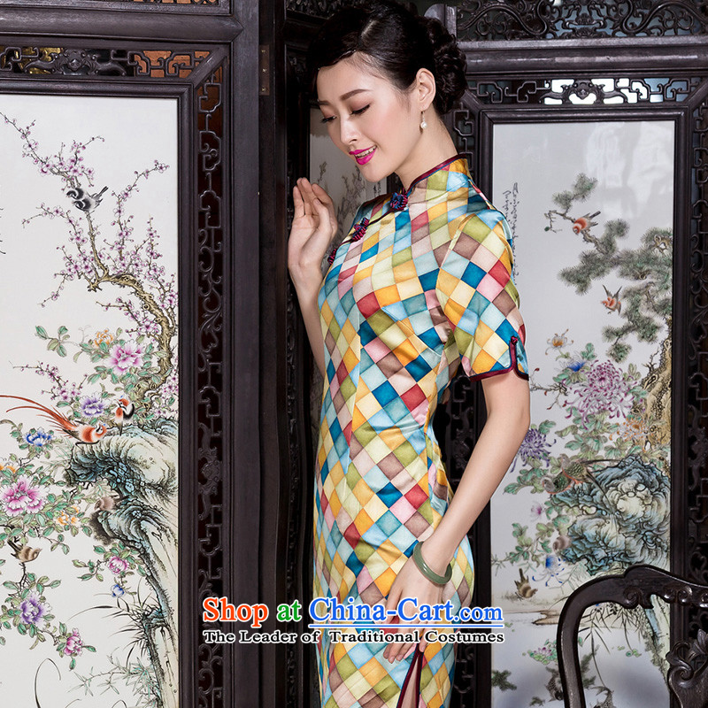 Seal of the Republic of Korea, New autumn 2015 style sub heavyweight silk cheongsam dress qipao daily Ms. banquet picture color XXL, seal decreased by , , , shopping on the Internet