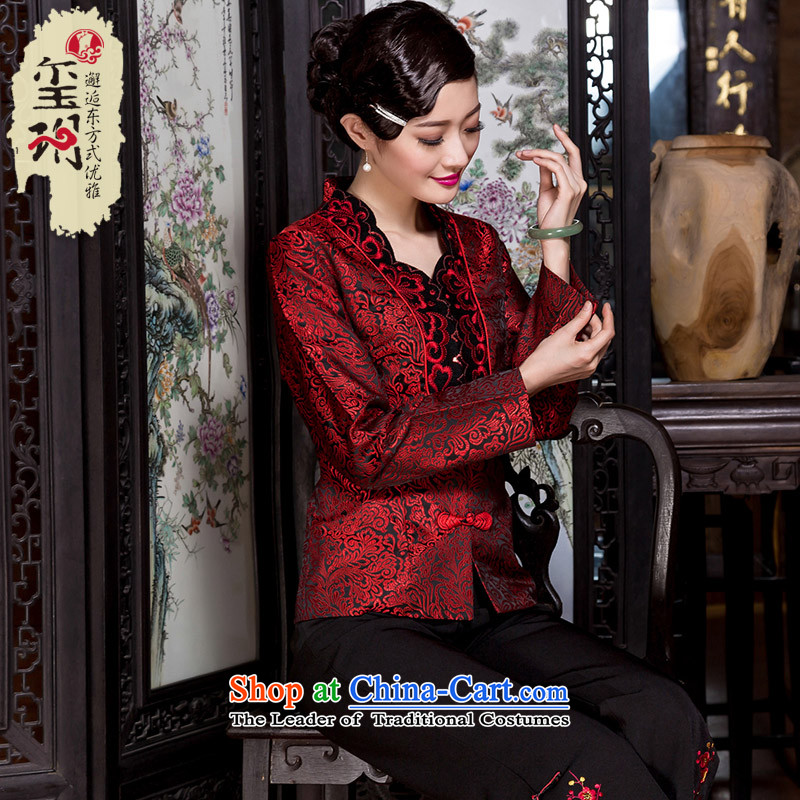 The Seal of 2015 autumn and winter ethnic Tang blouses middle-aged moms with Han-jacket wedding red T-shirt , L, seal Ms. Yue , , , shopping on the Internet