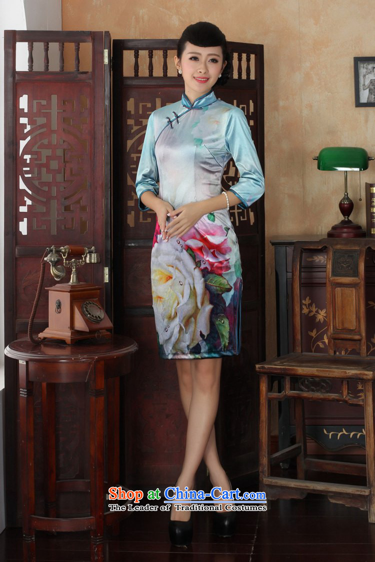 In accordance with the Love l autumn and winter new women's national wind poster Kim scouring pads Sau San 7 cuff qipao skirt figure L picture, prices, brand platters! The elections are supplied in the national character of distribution, so action, buy now enjoy more preferential! As soon as possible.