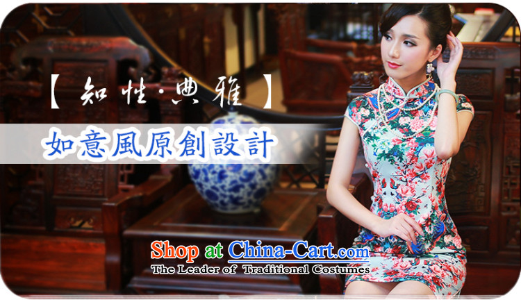 The 2014 autumn new) Ms. qipao skirt improved daily temperament and stylish Sau San cheongsam dress 4507th light blue backplane M picture, prices, brand platters! The elections are supplied in the national character of distribution, so action, buy now enjoy more preferential! As soon as possible.