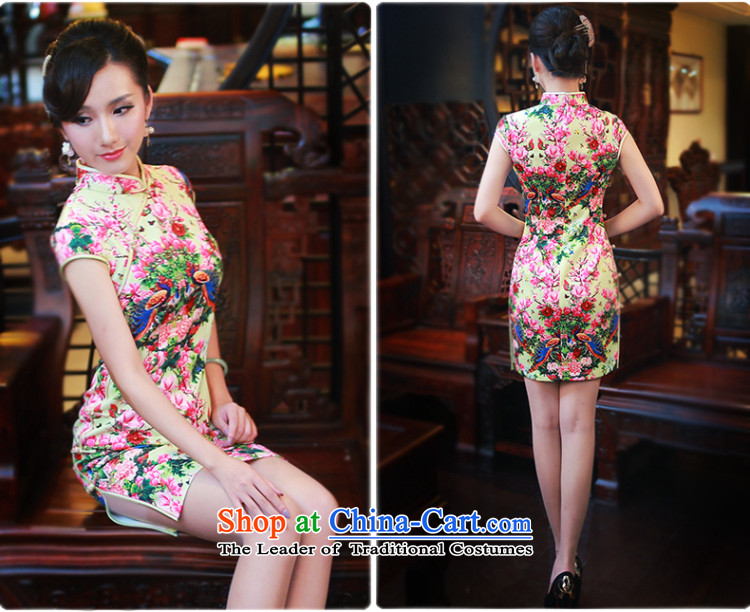 The 2014 autumn new) Ms. qipao skirt improved daily temperament and stylish Sau San cheongsam dress 4507th light blue backplane M picture, prices, brand platters! The elections are supplied in the national character of distribution, so action, buy now enjoy more preferential! As soon as possible.