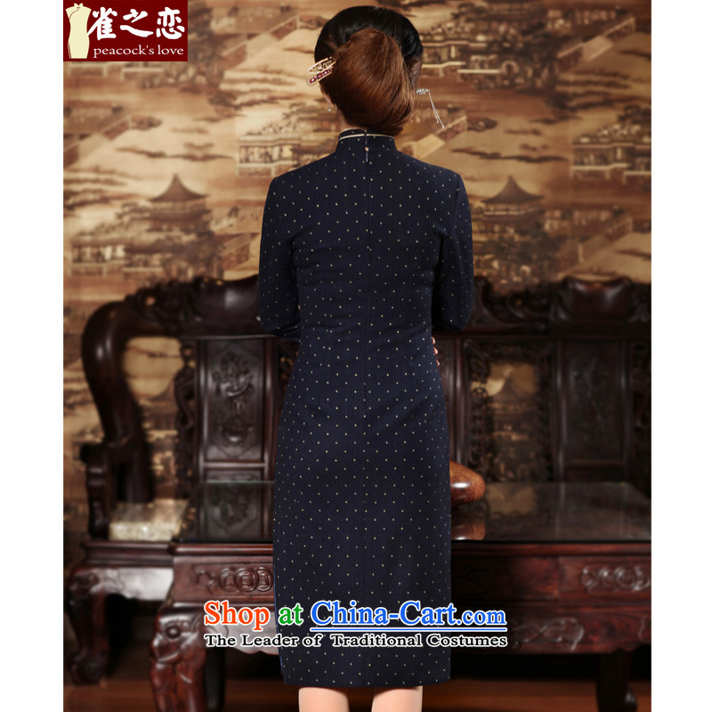Love of birds on the long Spring 2015 new retro Sau San 7 Double-side of the gross cuff qipao QC660? Content Wong love birds XL, , , , shopping on the Internet