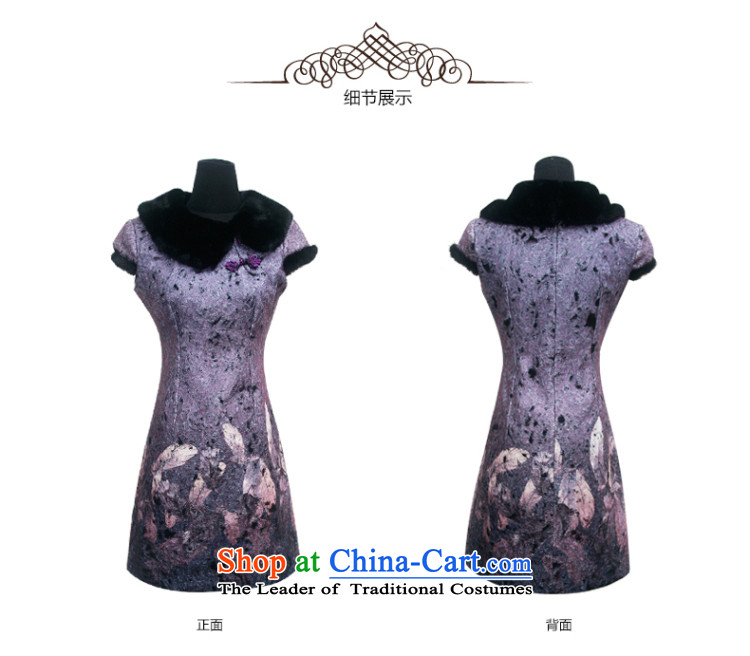 After 2014 the new wind autumn and winter female new improved gross warm collar short of qipao dresses 4355 4355 purple L picture, prices, brand platters! The elections are supplied in the national character of distribution, so action, buy now enjoy more preferential! As soon as possible.
