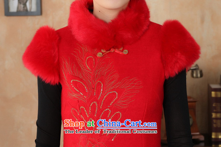In accordance with the love new improvement in winter Tang Gown cheongsam collar suit sleeveless women cheongsam dress Sau San ancient /Y0030# RED S picture, prices, brand platters! The elections are supplied in the national character of distribution, so action, buy now enjoy more preferential! As soon as possible.