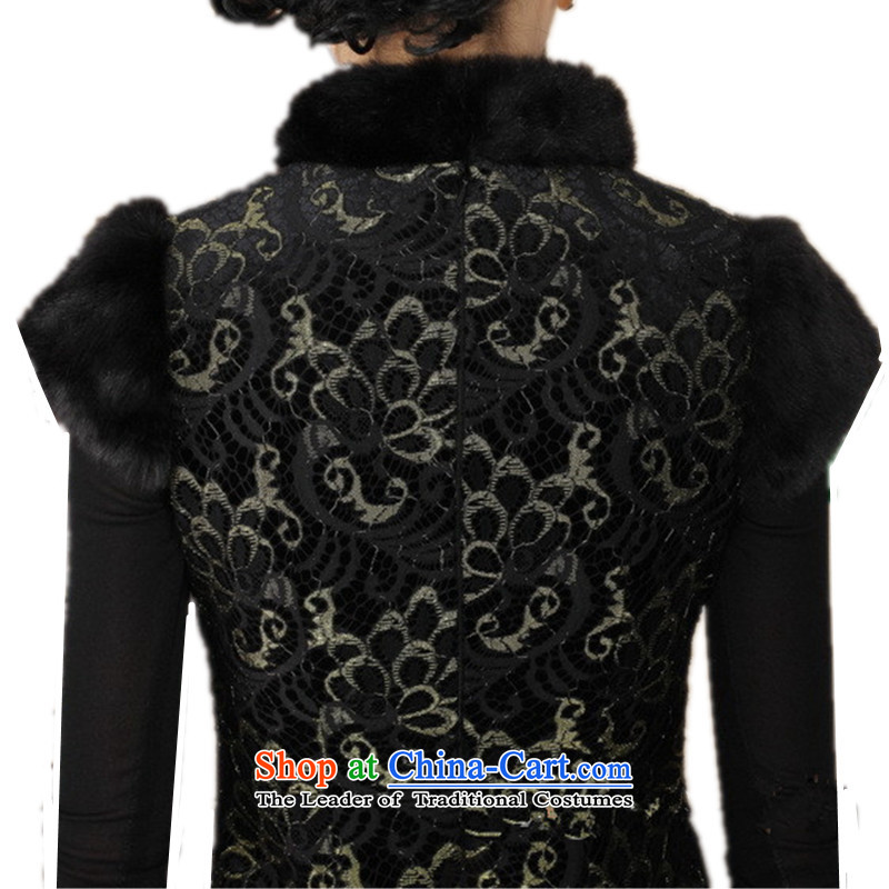 In accordance with the Love l new winter Tang dynasty qipao retro improved lace sleeveless cheongsam dress Sau San figure in love L XL, , , , shopping on the Internet