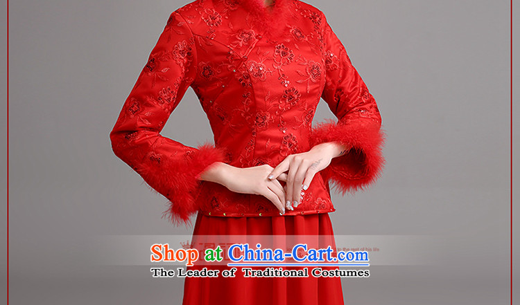 At the beginning of Castores Magi bride stylish new 2015 long-sleeved winter marriage qipao gown thickened the winter bows serving long red red M code picture, prices, brand platters! The elections are supplied in the national character of distribution, so action, buy now enjoy more preferential! As soon as possible.