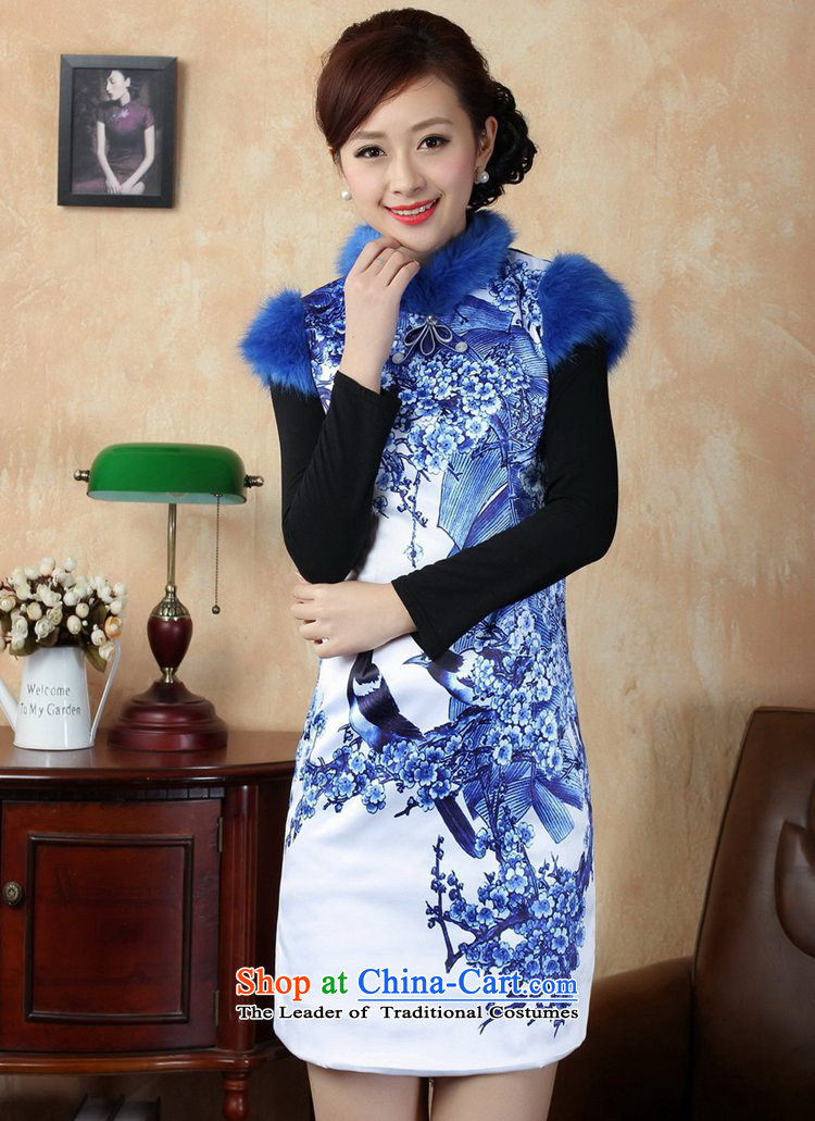In accordance with the love spring new winter in Tang Dynasty qipao retro improved collar stitching poster qipao skirt as shown in Figure Sau San XL Photo, prices, brand platters! The elections are supplied in the national character of distribution, so action, buy now enjoy more preferential! As soon as possible.