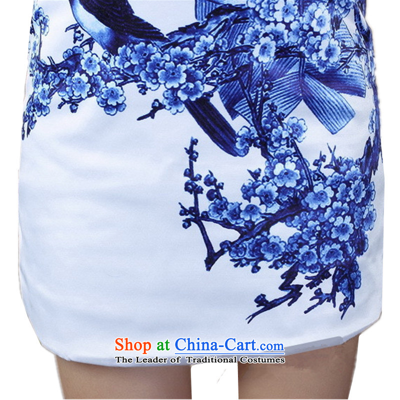 In accordance with the love spring new winter in Tang Dynasty qipao retro improved collar stitching poster qipao skirt as shown ( ) in accordance with love L XL, , , , shopping on the Internet