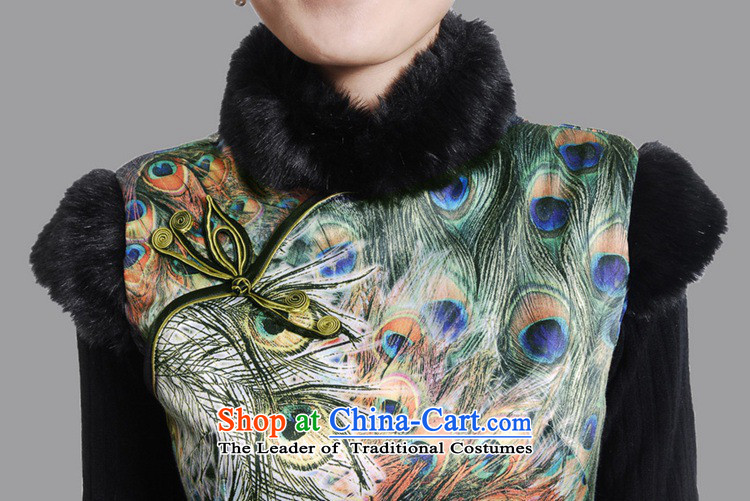 In accordance with the Love l new women's winter spring loaded improved Tang dynasty qipao Mock-neck classical tray clip the cotton sleeveless cheongsam dress Sau San figure XL Photo, prices, brand platters! The elections are supplied in the national character of distribution, so action, buy now enjoy more preferential! As soon as possible.