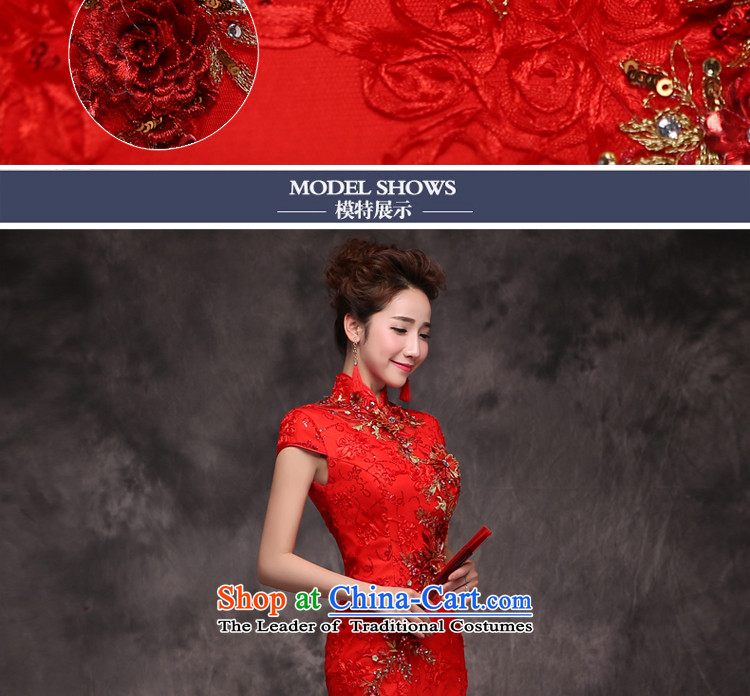 Jie mija bows Service Bridal Fashion 2015 new red qipao fall short-sleeved marriage Chinese Dress long red XS Sau San pictures, prices, brand platters! The elections are supplied in the national character of distribution, so action, buy now enjoy more preferential! As soon as possible.