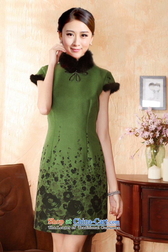 Dan smoke autumn and winter cheongsam dress Tang dynasty gross rabbit hair for improved? bride qipao qipao qipao annual meeting of festivity red red XL Photo, prices, brand platters! The elections are supplied in the national character of distribution, so action, buy now enjoy more preferential! As soon as possible.