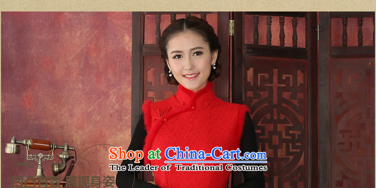 Dan smoke cheongsam dress Tang dynasty winter clothing qipao thick composite lace collar rabbit hair for jubilation cheongsam dress cheongsam dress Red 2XL Photo, prices, brand platters! The elections are supplied in the national character of distribution, so action, buy now enjoy more preferential! As soon as possible.