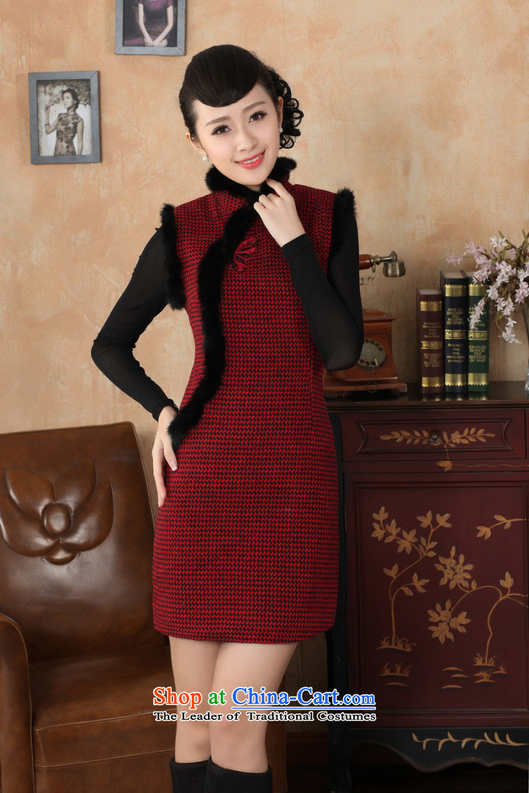 Shanghai, optimize IPO Chinese improved cheongsam dress short skirt for winter new improved grid wool is reminiscent of the rabbit hair for a qipao Y0031 RED 34/M picture, prices, brand platters! The elections are supplied in the national character of distribution, so action, buy now enjoy more preferential! As soon as possible.
