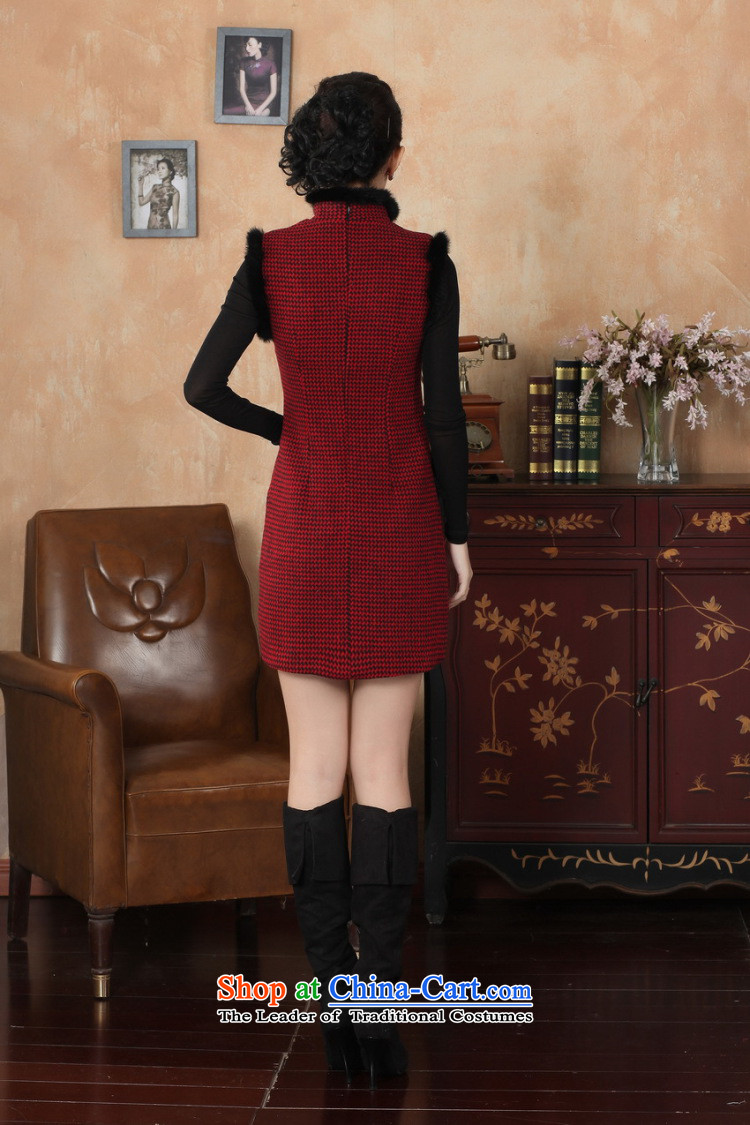 Shanghai, optimize IPO Chinese improved cheongsam dress short skirt for winter new improved grid wool is reminiscent of the rabbit hair for a qipao Y0031 RED 34/M picture, prices, brand platters! The elections are supplied in the national character of distribution, so action, buy now enjoy more preferential! As soon as possible.