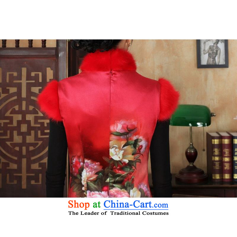 Shanghai, optimize IPO Chinese improved cheongsam dress short skirt for winter new Superior Plus cotton wool 34/M, red qipao and Shanghai in Sau San optimization options, , , , shopping on the Internet