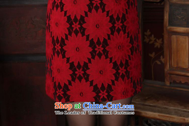 Shanghai, optimize IPO Chinese improved cheongsam dress short skirt for winter new superior ELASTIC LACE cheongsam dress Kim scouring pads Sau San Y0024 RED 40/XXL picture, prices, brand platters! The elections are supplied in the national character of distribution, so action, buy now enjoy more preferential! As soon as possible.