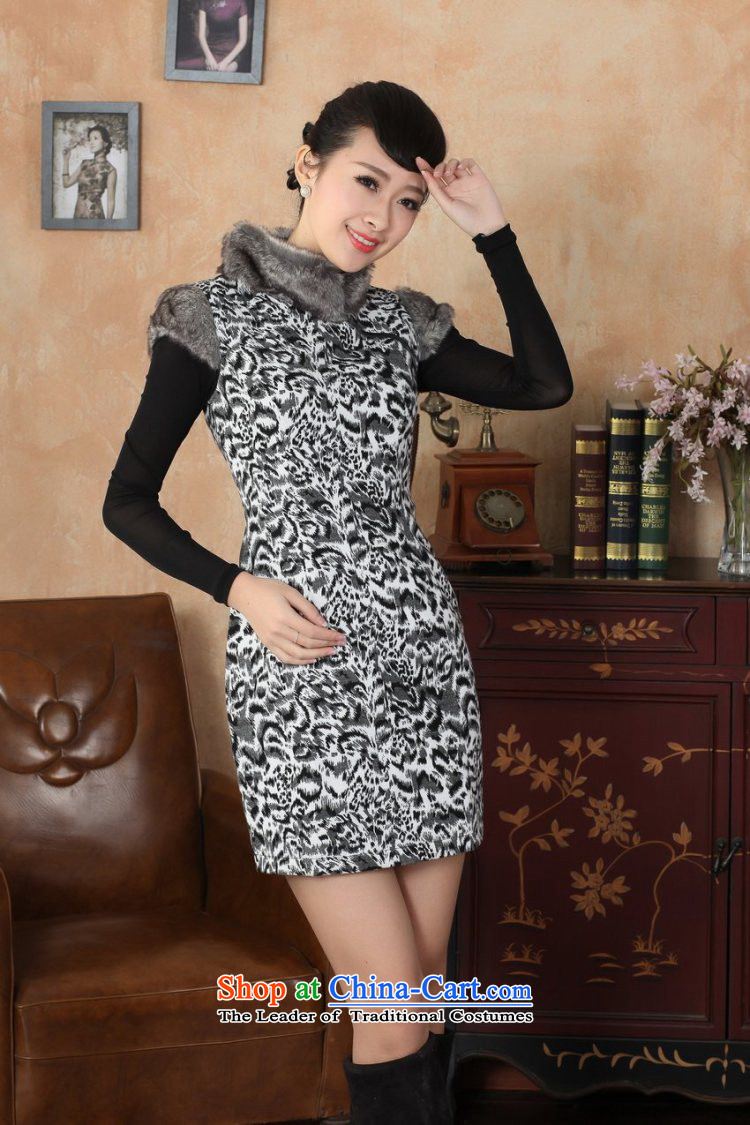 Ms Au King Mansion to Chinese improved cheongsam dress short skirt for winter new superior gross? 