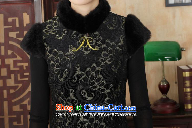 Ms Au King Mansion to Chinese improved cheongsam dress short skirt for winter new superior ELASTIC LACE cheongsam dress Kim scouring pads Sau San Y0025 34/M black picture, prices, brand platters! The elections are supplied in the national character of distribution, so action, buy now enjoy more preferential! As soon as possible.