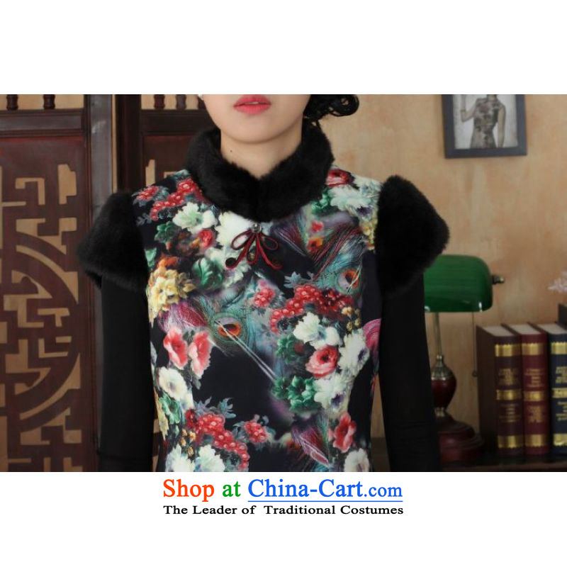 Ms Au King Mansion to Chinese improved cheongsam dress short skirt for winter new superior color pictures of Sau San qipao wool 32/S, intended Jing Ge , , , shopping on the Internet