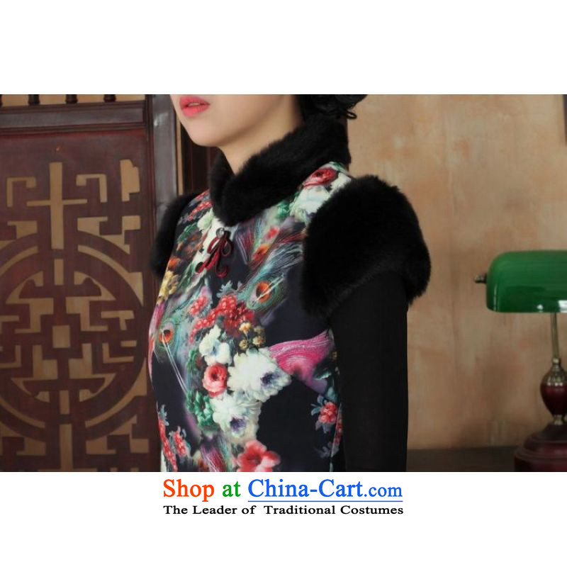 Ms Au King Mansion to Chinese improved cheongsam dress short skirt for winter new superior color pictures of Sau San qipao wool 32/S, intended Jing Ge , , , shopping on the Internet