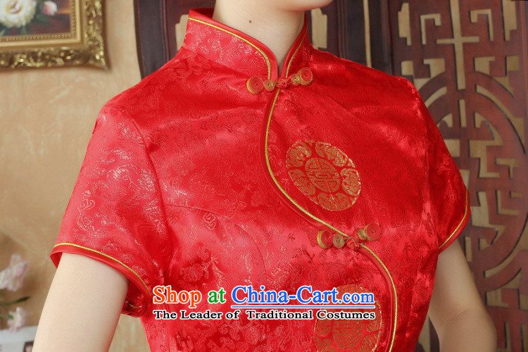 158 Jing Ms. Tang dynasty qipao Mock-neck damask cheongsam dress long skirt red 3XL picture, prices, brand platters! The elections are supplied in the national character of distribution, so action, buy now enjoy more preferential! As soon as possible.