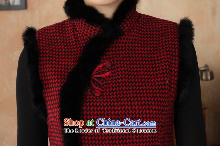158 Jing Ms. Tang dynasty qipao Fall/Winter Collections of nostalgia for the improvement of the new grid wool rabbit hair collar qipao? Red 2XL Photo, prices, brand platters! The elections are supplied in the national character of distribution, so action, buy now enjoy more preferential! As soon as possible.