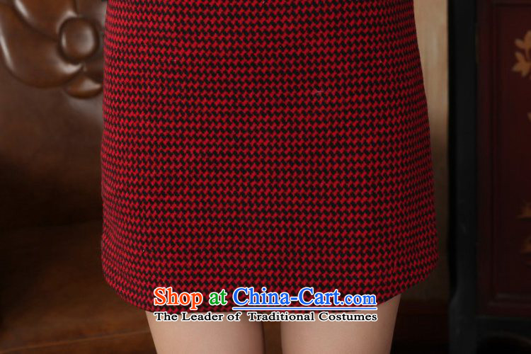 158 Jing Ms. Tang dynasty qipao Fall/Winter Collections of nostalgia for the improvement of the new grid wool rabbit hair collar qipao? Red 2XL Photo, prices, brand platters! The elections are supplied in the national character of distribution, so action, buy now enjoy more preferential! As soon as possible.