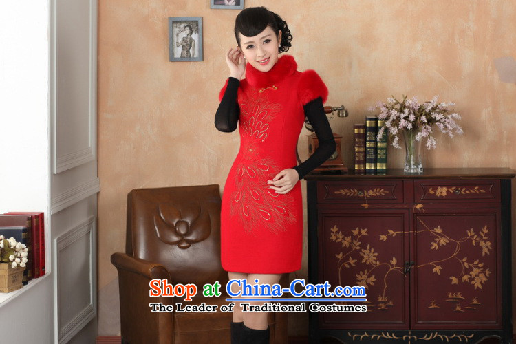 158 Jing Ms. Tang dynasty qipao Fall/Winter Collections of nostalgia for the new improved wool rabbit hair? For embroidery cheongsam Red 2XL Photo, prices, brand platters! The elections are supplied in the national character of distribution, so action, buy now enjoy more preferential! As soon as possible.