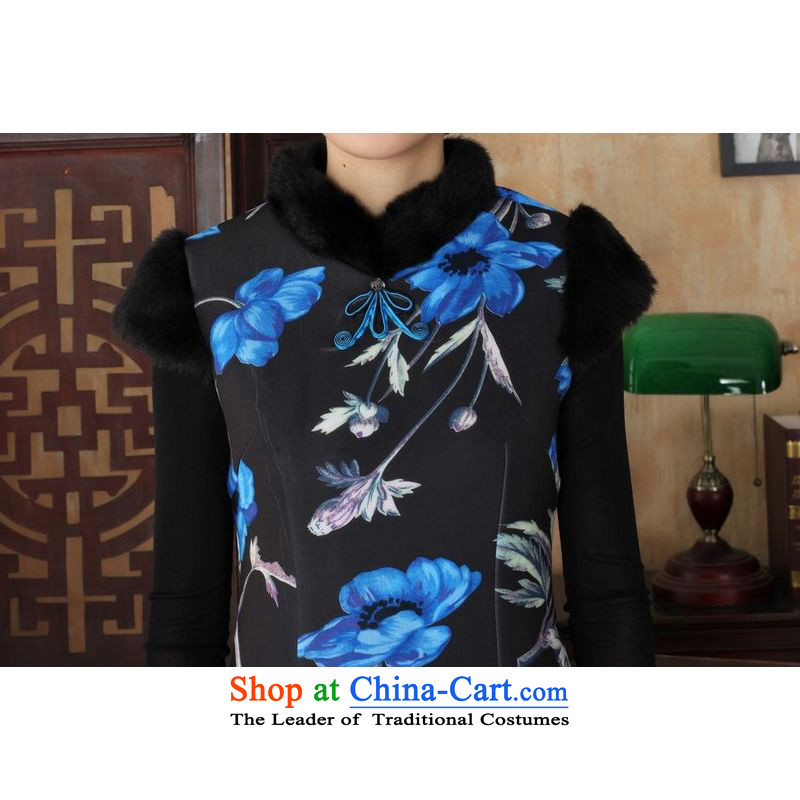 158 Jing Ms. Tang dynasty qipao improved winter cheongsam collar Foutune of dress dresses 2XL, color pictures to jing shopping on the Internet has been pressed.