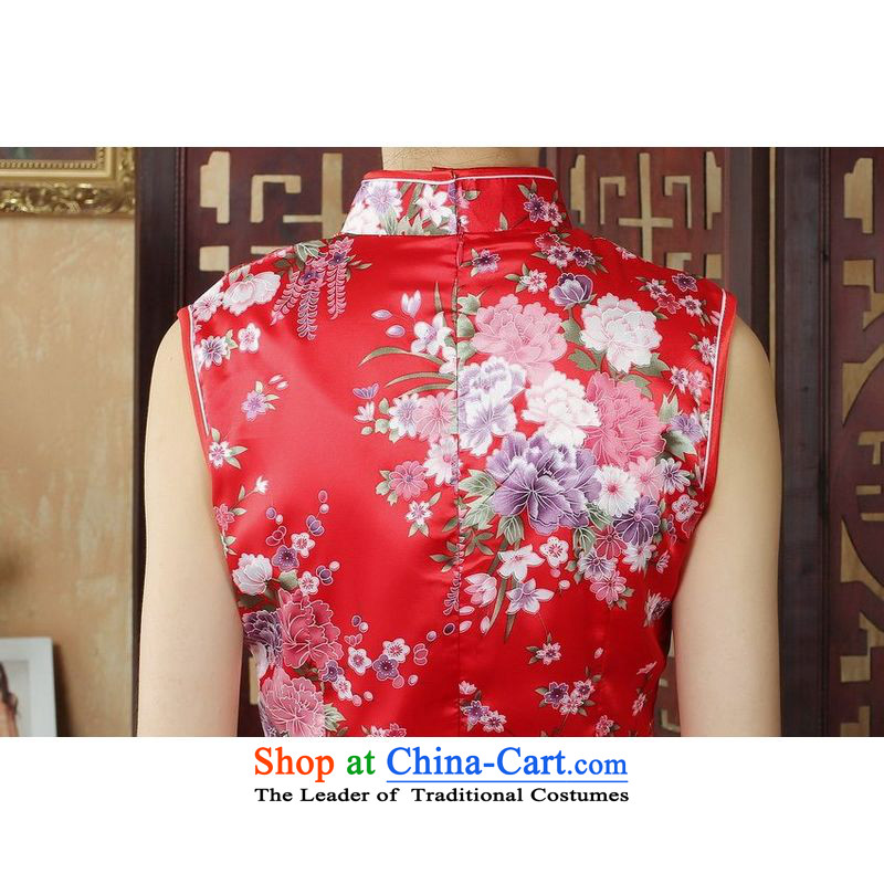 158 Jing Ms. Tang dynasty qipao improved summer collar is pressed qipao stamp Foutune of dress dresses J5023 2XL, red 158 jing shopping on the Internet has been pressed.