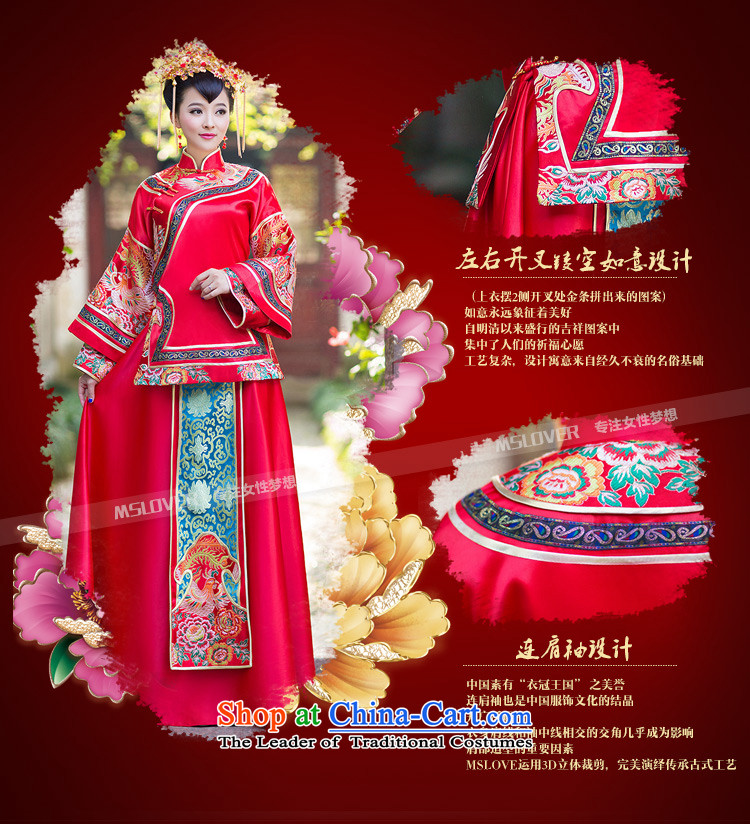  The Gradual Bong-New Chinese mslover costume bride-hi-long-sleeved retro collar wedding dress uniform Soo Wo Service bows XH141201 red S picture, prices, brand platters! The elections are supplied in the national character of distribution, so action, buy now enjoy more preferential! As soon as possible.
