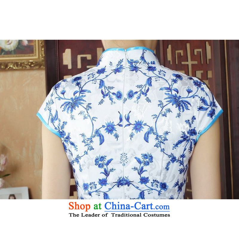158 Jing Ms. Tang dynasty qipao improved summer collar is pressed qipao stamp Sau San dress dresses D0249 color XL, 158 jing shopping on the Internet has been pressed.