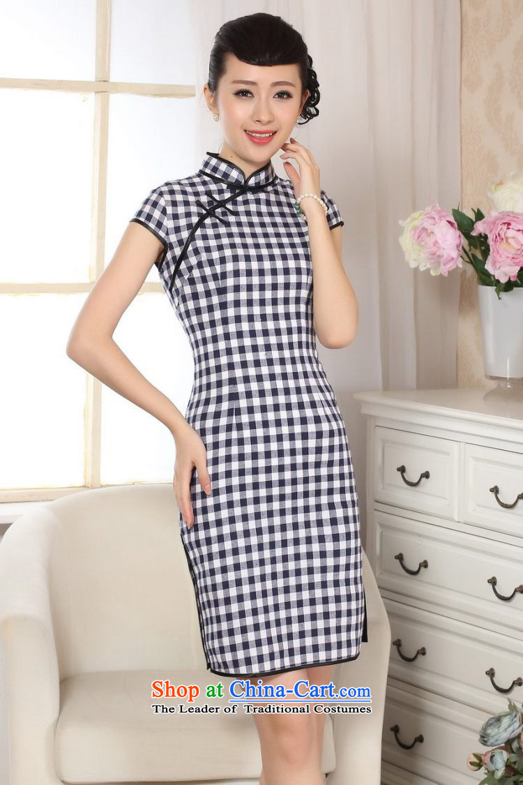 158 Jing cotton linen retro checked short-sleeved qipao improved day-to-Republic of Korea Women's Summer linen cheongsam dress D0247 emblazoned with the Red Grid 2XL Photo, prices, brand platters! The elections are supplied in the national character of distribution, so action, buy now enjoy more preferential! As soon as possible.