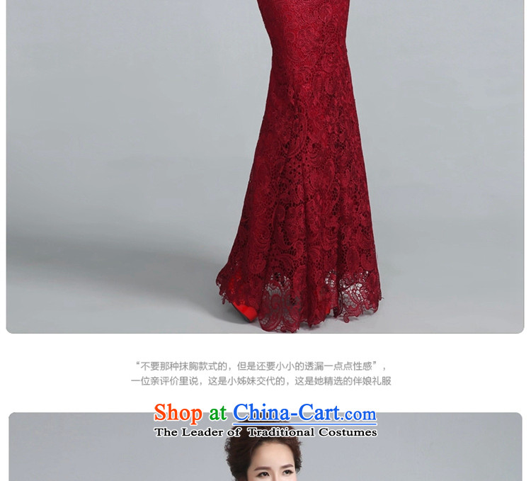 Jie mija qipao new 2015 improved wine red stylish lace marriages bows dress uniform crowsfoot autumn and winter female red S picture, prices, brand platters! The elections are supplied in the national character of distribution, so action, buy now enjoy more preferential! As soon as possible.