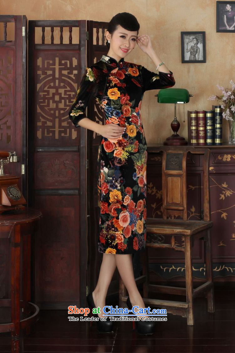 Ms Au King Mansion to new Superior elasticity Kim scouring pads, peony flowers long qipao gown of autumn and winter dresses picture color 2XL Photo, prices, brand platters! The elections are supplied in the national character of distribution, so action, buy now enjoy more preferential! As soon as possible.