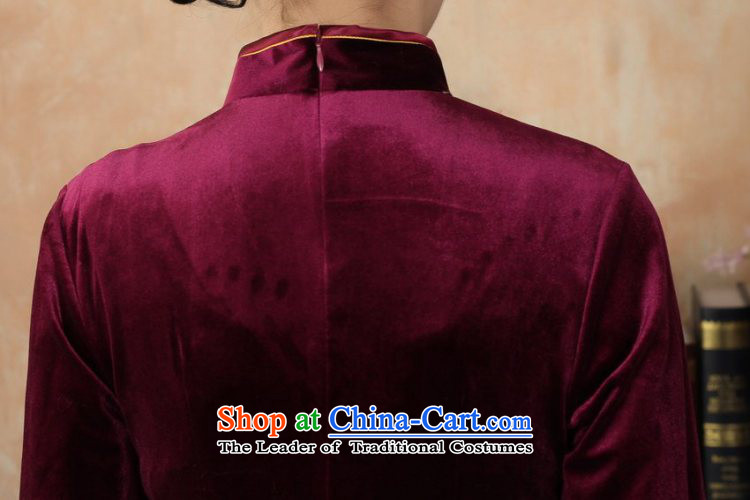 Shanghai, optimize the purchase of new, superior Stretch Wool qipao seven gold Autumn and Winter, dresses cuff dresses wine red 2XL Photo, prices, brand platters! The elections are supplied in the national character of distribution, so action, buy now enjoy more preferential! As soon as possible.