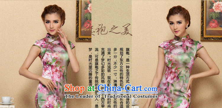 Floral qipao female Tang Dynasty Chinese collar Silk Cheongsam noble stylish herbs extract qipao gown cheongsam 995# banquet S picture, prices, brand platters! The elections are supplied in the national character of distribution, so action, buy now enjoy more preferential! As soon as possible.