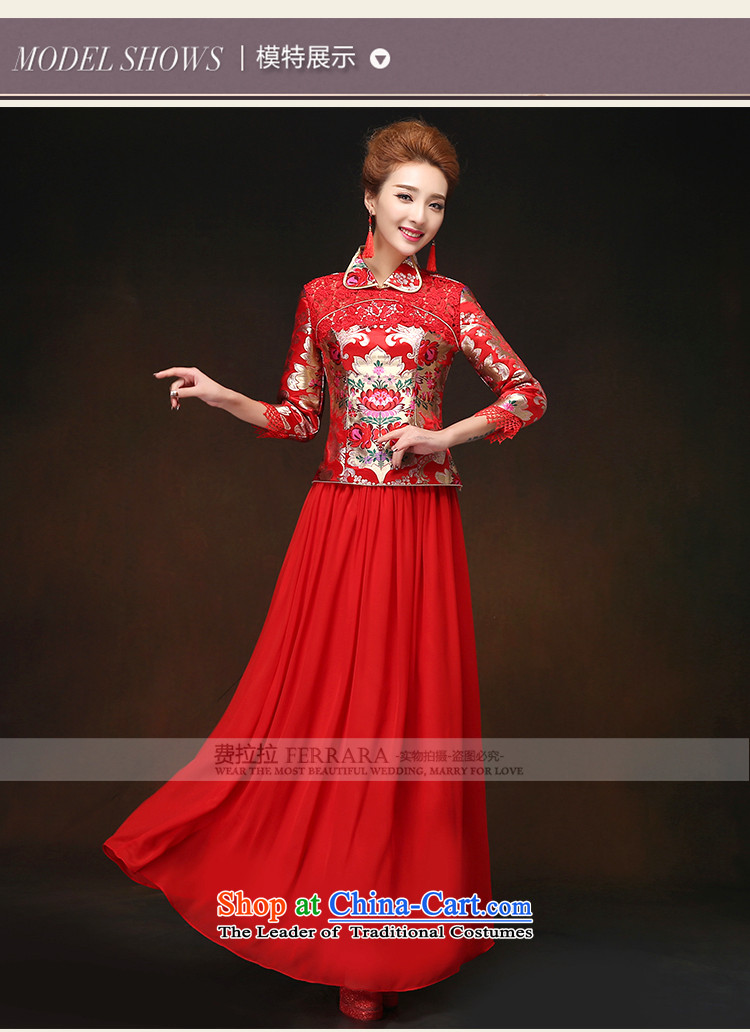 Ferrara 2015 new winter OF CHINESE CHEONGSAM long-sleeved bride bows services red XL Suzhou shipment picture, prices, brand platters! The elections are supplied in the national character of distribution, so action, buy now enjoy more preferential! As soon as possible.